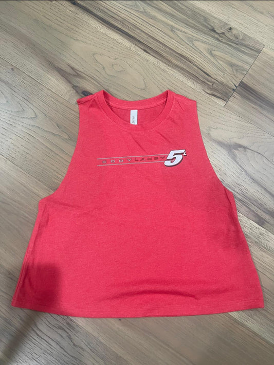 2024 Cropped Tank - Heather Red